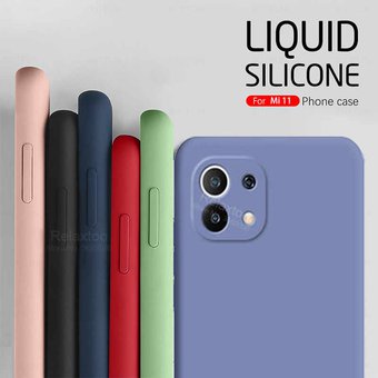 Xiaomi Mi 11 5G/Mi 11 Pro/Mi 11 Ultra/Mi11 Lite funda de silicona líquida  color TPU suave carcasa para teléfono